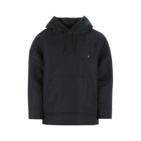 Valentino Garavani Men Black Nylon Sweatshirt